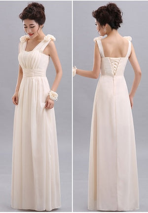 QNZL70Z#Halter neck Lace Up Chiffon Purple Champagne pink Bridesmaid Dresses Long wholesale Custom wedding party dress Flower