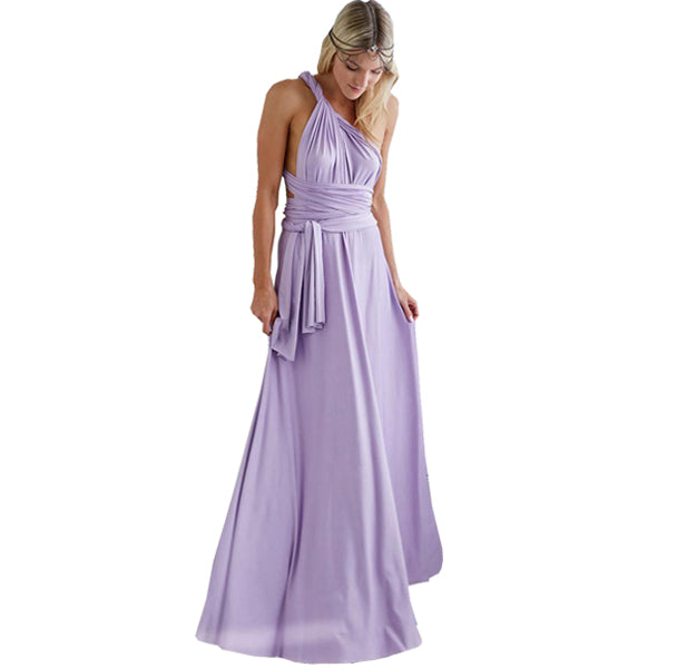 Womens Elegant Floor Length Bridesmaid Dress