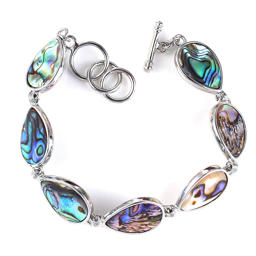 Bracelet Natural Abalone Shell Water Drop For Anniversary Statement