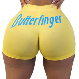 NEW Summer Sexy Women Shorts Letter Print Casual High Waist Short Pants Skinny Slim Sports Daily Shorts Bottom