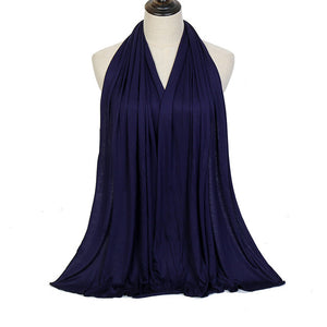 Fashion Modal Cotton Jersey Hijab Scarf Long Muslim Shawl Plain Soft Turban Tie Head Wraps For Women Africa Headband 170x60cm