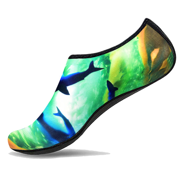JACKSHIBO Summer Water Shoes Men Swimming Shoes Aqua Beach Socks Big Plus Size Sneaker For Men Striped Colorful zapatos hombre