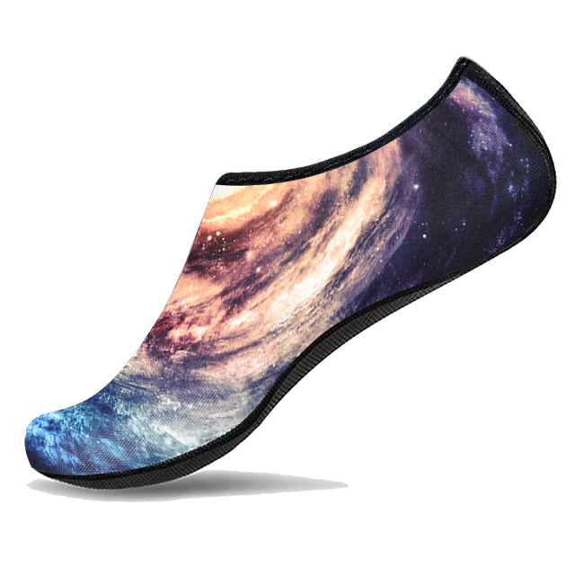JACKSHIBO Summer Water Shoes Men Swimming Shoes Aqua Beach Socks Big Plus Size Sneaker For Men Striped Colorful zapatos hombre